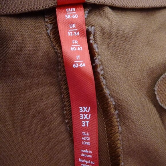 SPANX On the Go Ankle Slim Straight Pants Women's Plus Size 3X Brown Orange - Picture 9 of 11